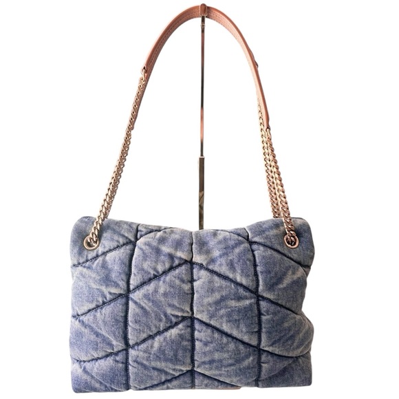 SOLD Saint Laurent Medium Denim Puffer - Picture 2 of 12